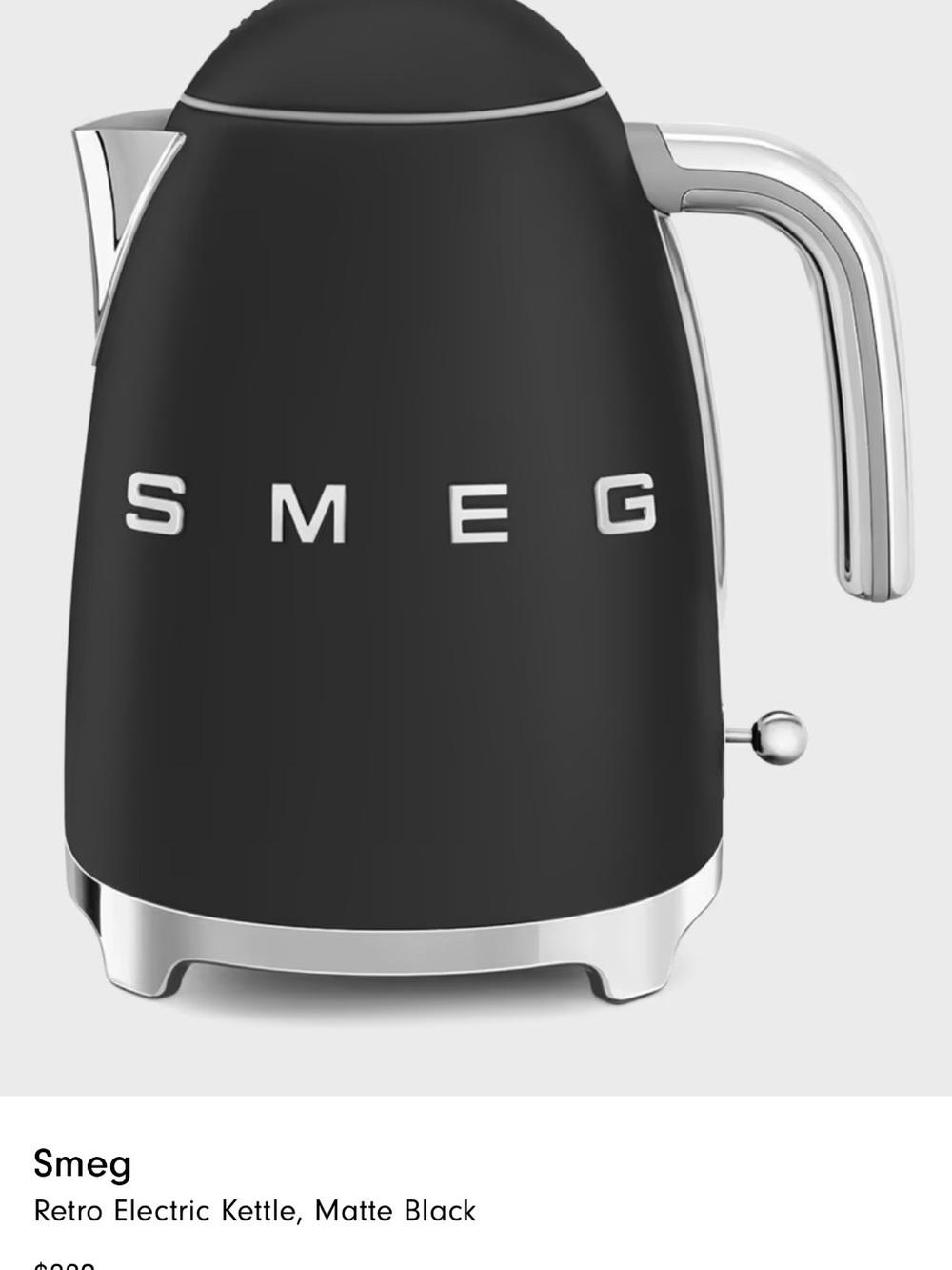 Smeg Matte Black Retro Electric Kettle